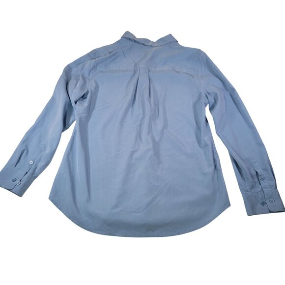 Chicos Women Blue Button-Down Modal Blend Long sleeve Shirt Size 1 (S/8-10) - Picture 8 of 8